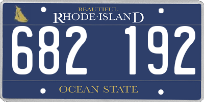 RI license plate 682192
