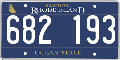 RI license plate 682193