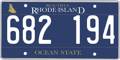 RI license plate 682194