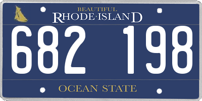 RI license plate 682198