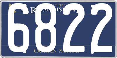RI license plate 6822