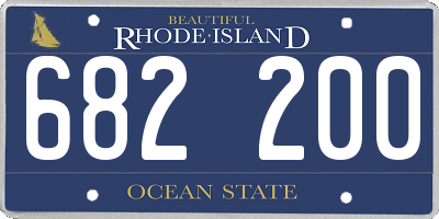 RI license plate 682200