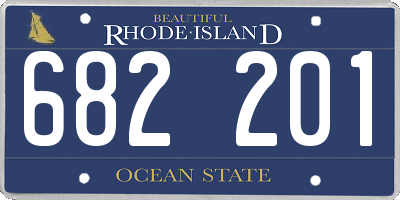 RI license plate 682201