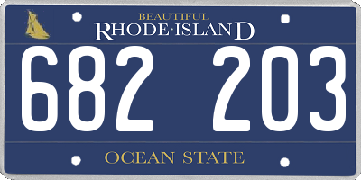 RI license plate 682203