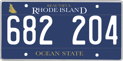 RI license plate 682204