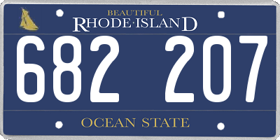 RI license plate 682207