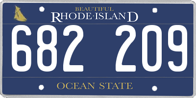 RI license plate 682209