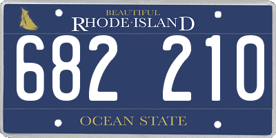 RI license plate 682210