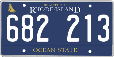 RI license plate 682213