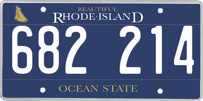 RI license plate 682214