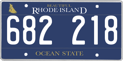 RI license plate 682218