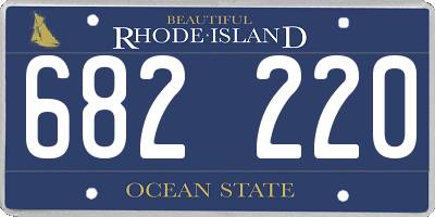 RI license plate 682220