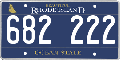 RI license plate 682222