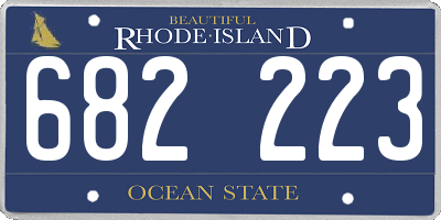 RI license plate 682223