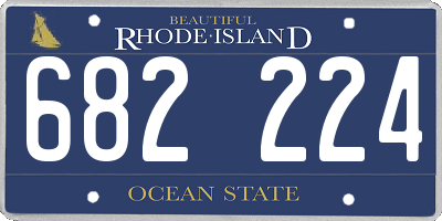 RI license plate 682224