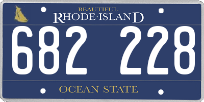 RI license plate 682228