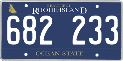 RI license plate 682233