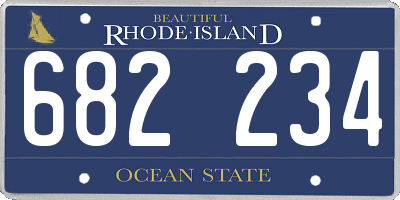 RI license plate 682234