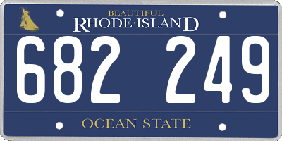RI license plate 682249