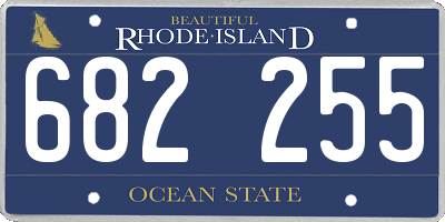 RI license plate 682255
