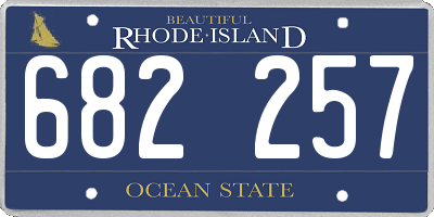 RI license plate 682257