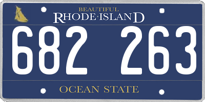 RI license plate 682263