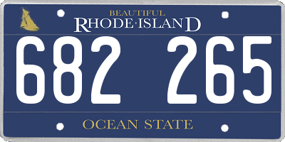 RI license plate 682265