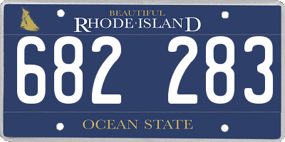 RI license plate 682283