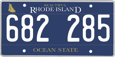 RI license plate 682285
