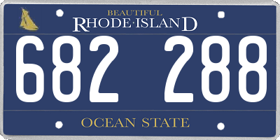 RI license plate 682288