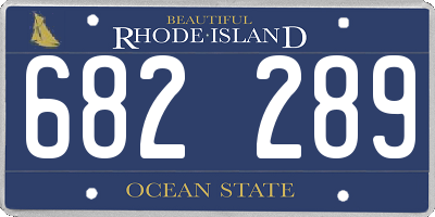 RI license plate 682289