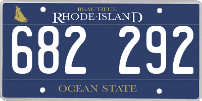 RI license plate 682292