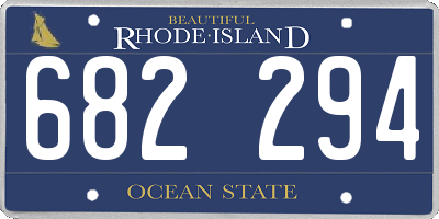 RI license plate 682294