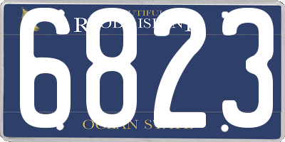 RI license plate 6823