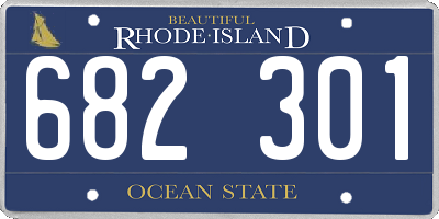 RI license plate 682301