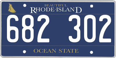RI license plate 682302