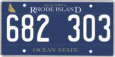 RI license plate 682303