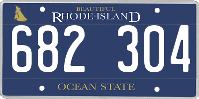 RI license plate 682304