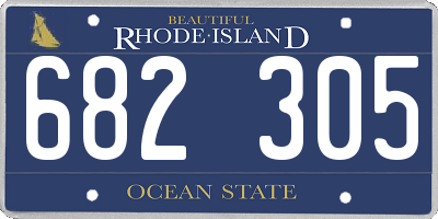 RI license plate 682305
