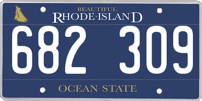RI license plate 682309