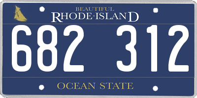 RI license plate 682312