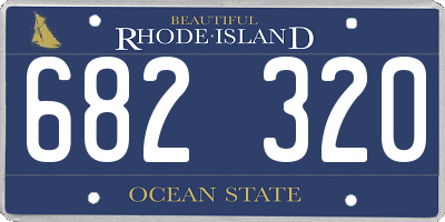 RI license plate 682320