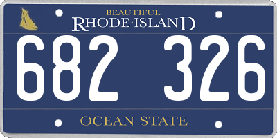 RI license plate 682326
