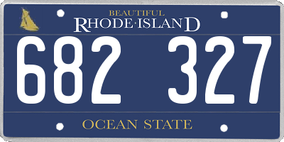 RI license plate 682327