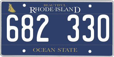 RI license plate 682330