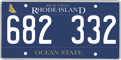 RI license plate 682332