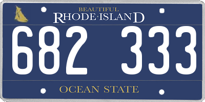 RI license plate 682333