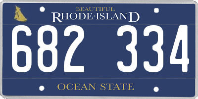 RI license plate 682334
