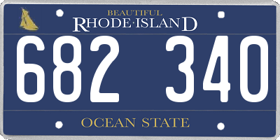 RI license plate 682340
