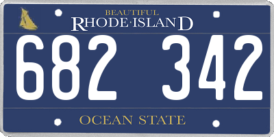 RI license plate 682342